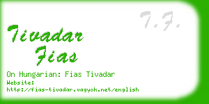 tivadar fias business card